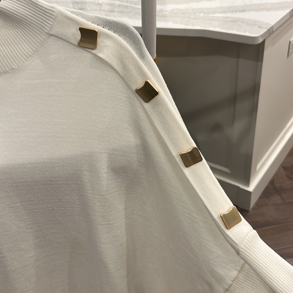 Mock Turtleneck Lightweight Sweater - image 2